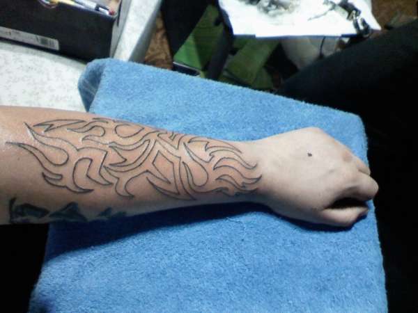 Start of Tribal to make sleeve tattoo