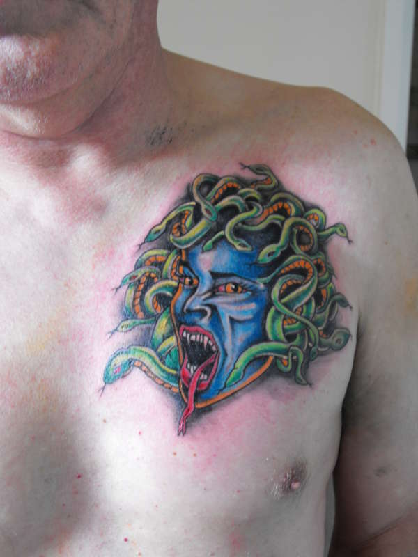 chest piece tattoo