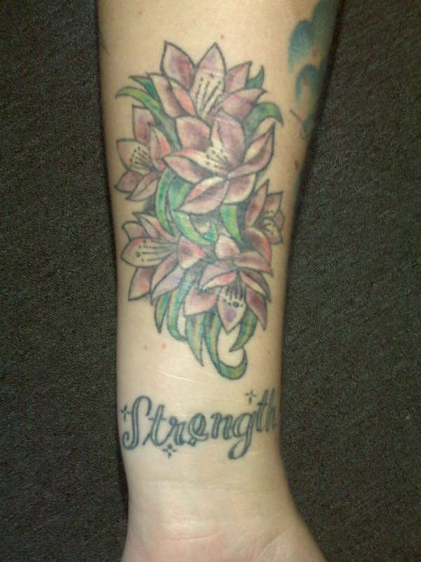 flowers/coverup tattoo