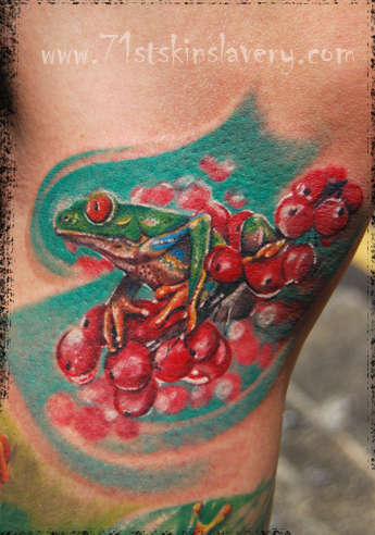 green tree frog tattoo tattoo