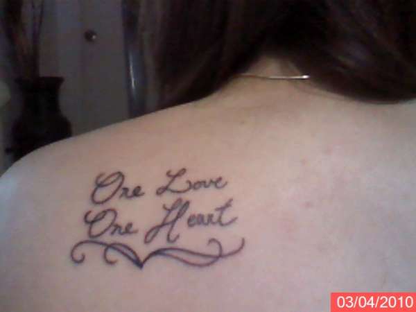 one love. tattoo