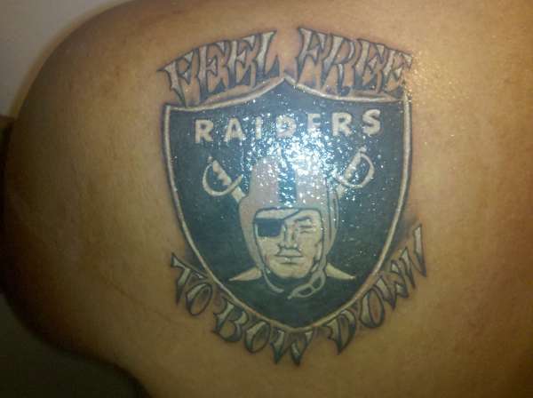 raider fan 4 life! tattoo