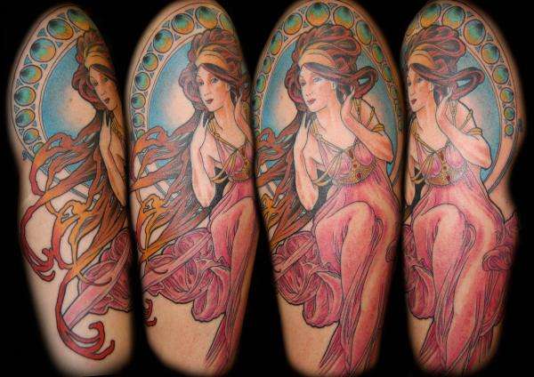Alphonse Mucha, Music. Voodoo Tattoo Gosford NSW tattoo