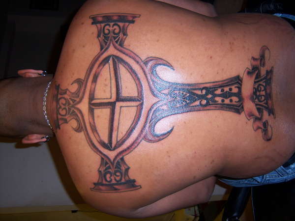 Cross Back Tattoo tattoo