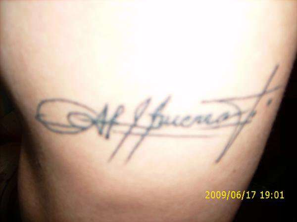 Dad's Signature tattoo