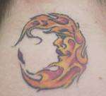 Fiery Moon tattoo