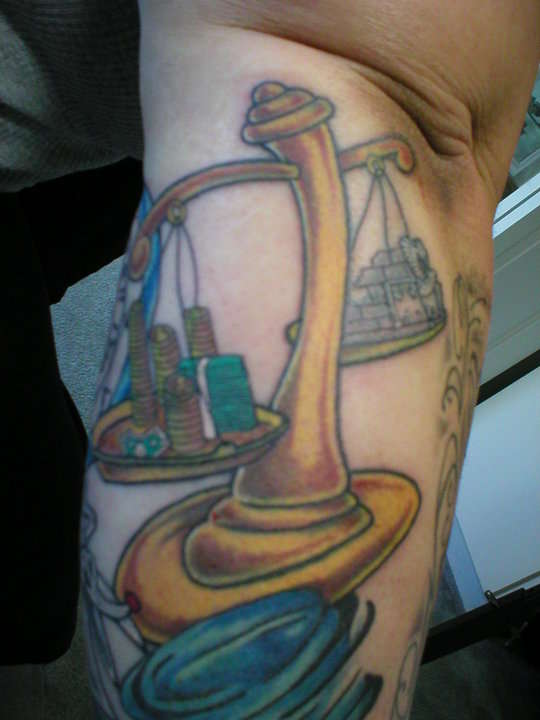 Justice Scales/Tornado tattoo