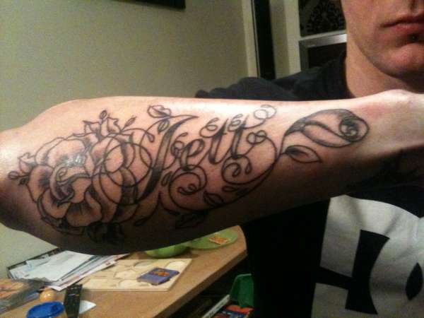 My Son's Name "Jett" tattoo