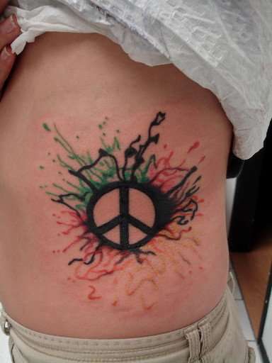 Peace and Love! tattoo