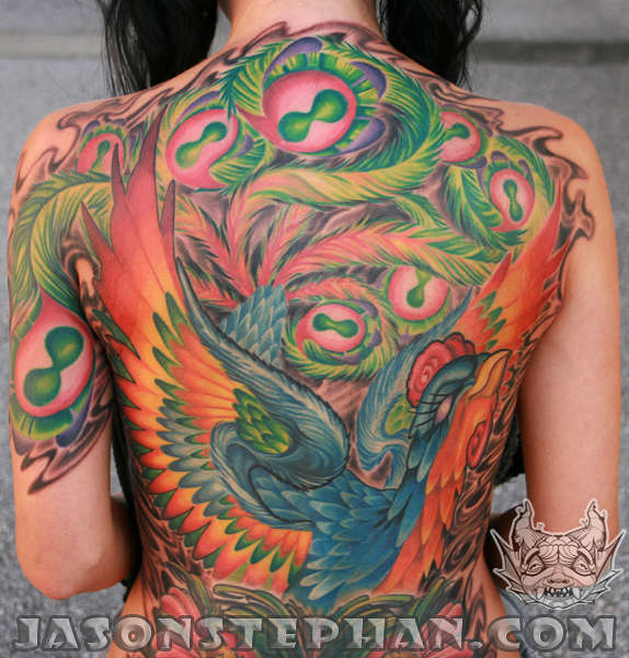 Phoenix Back tattoo