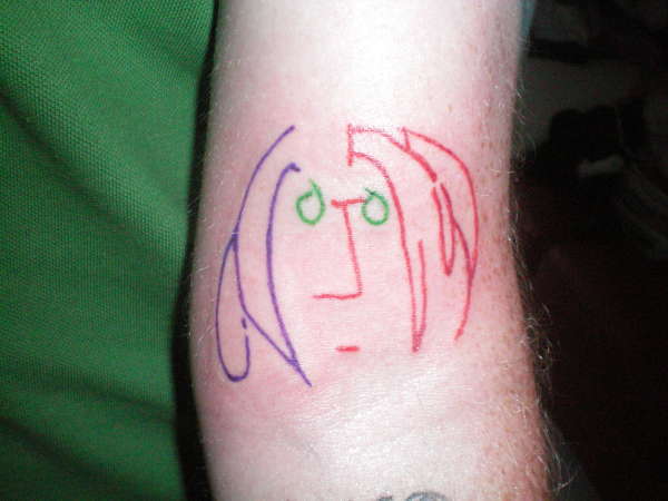 Self Portrait - John Lennon tattoo