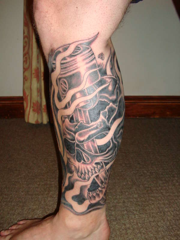 Skull & Piston tattoo