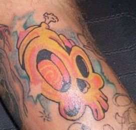 Skull colorful tattoo