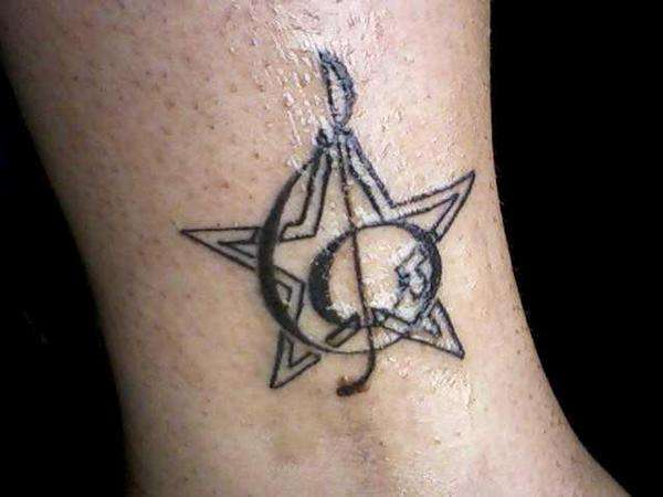 Treble Clef Star tattoo