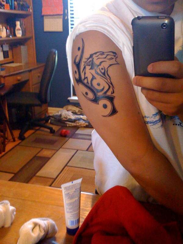 Tribal Wolf tattoo