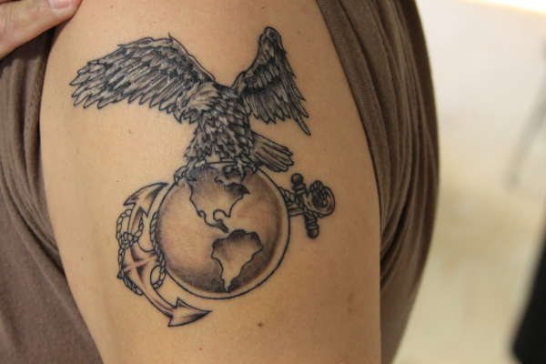 USMC, Eagle, Globe and Anchor tattoo