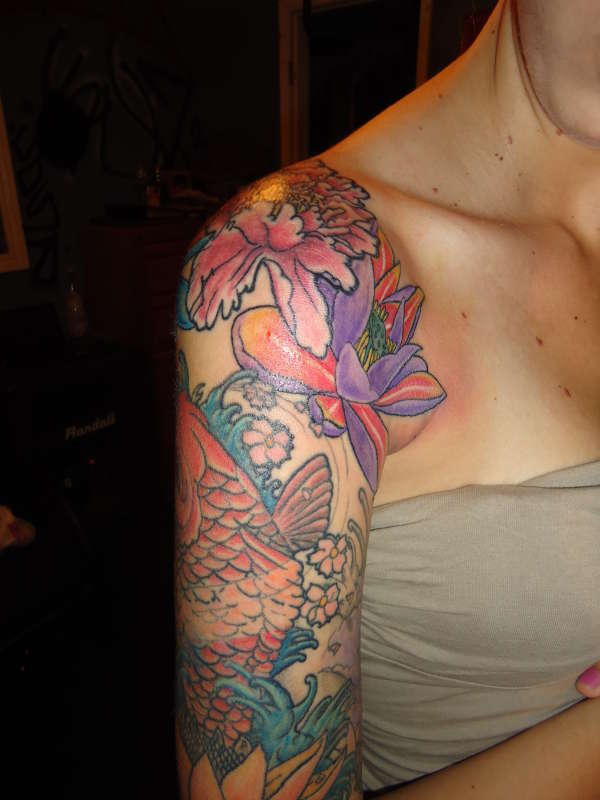 koi sleeve tattoo