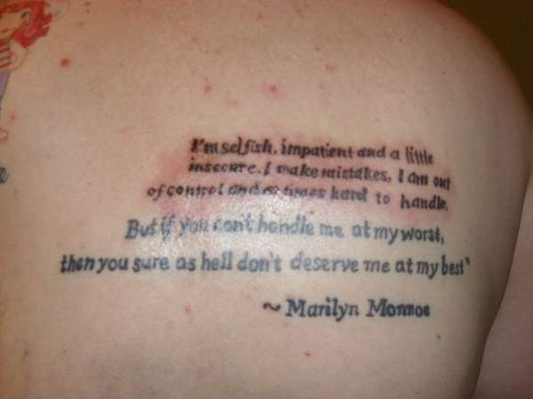 one of my fave qoutes tattoo