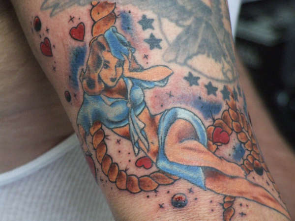 pinup full color tattoo
