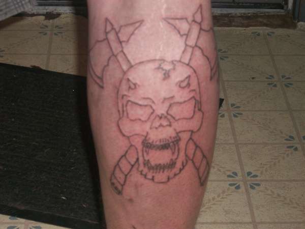 skull outline tattoo