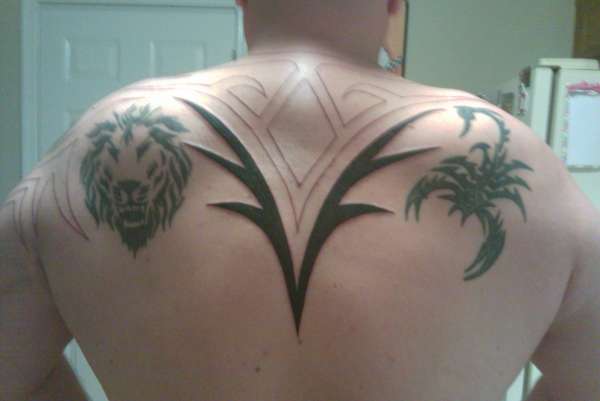 start of backpiece tattoo