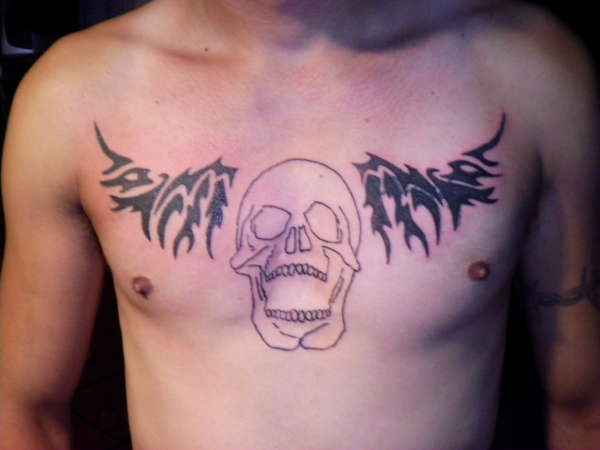 A chest cover tattoo