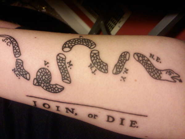 Join, or Die. tattoo