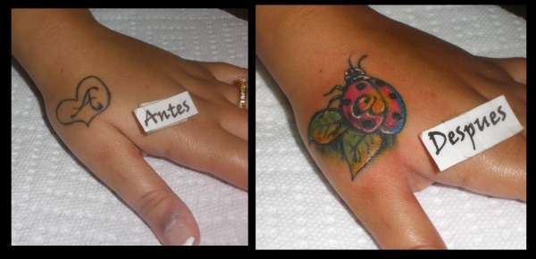 LADYBUGS ( BEFORE AND AFTER) tattoo