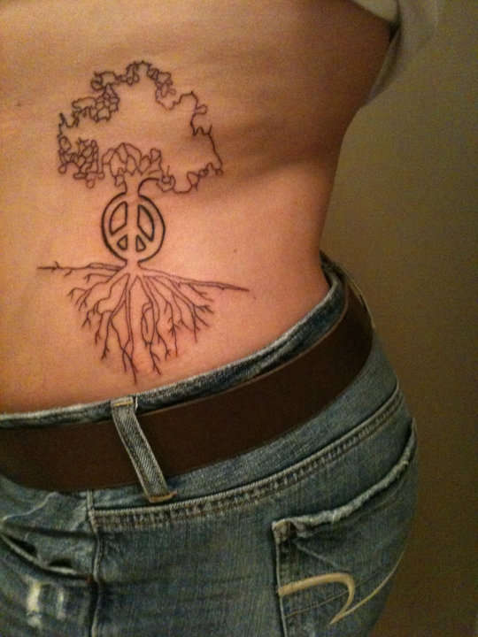 Peace tree tattoo