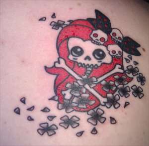 Richard Tate Skull tattoo