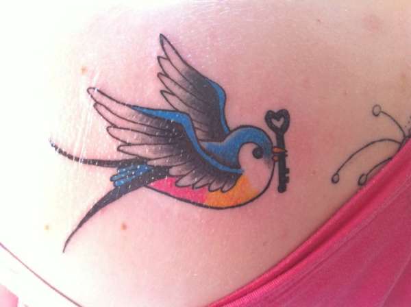 Left bird-on my back tattoo
