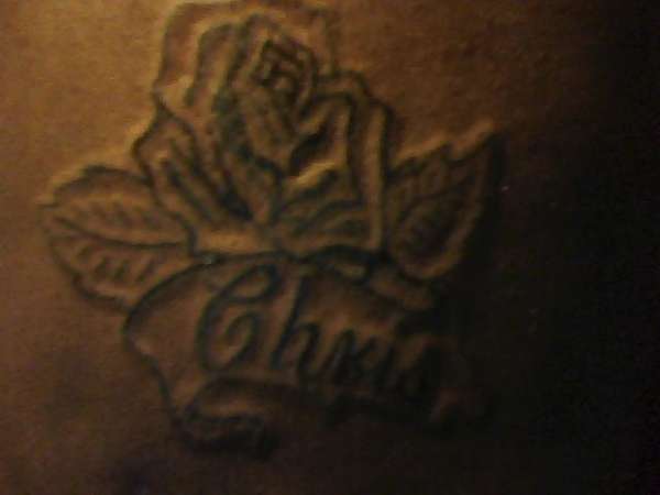 Rose n Name tattoo