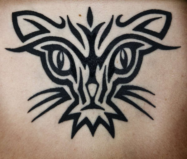 Tribal Cat tattoo