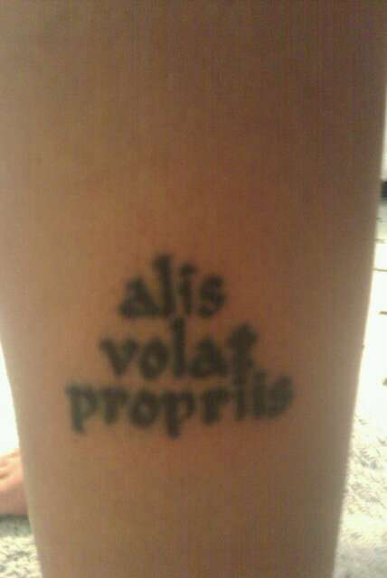 alis volat propriis tattoo
