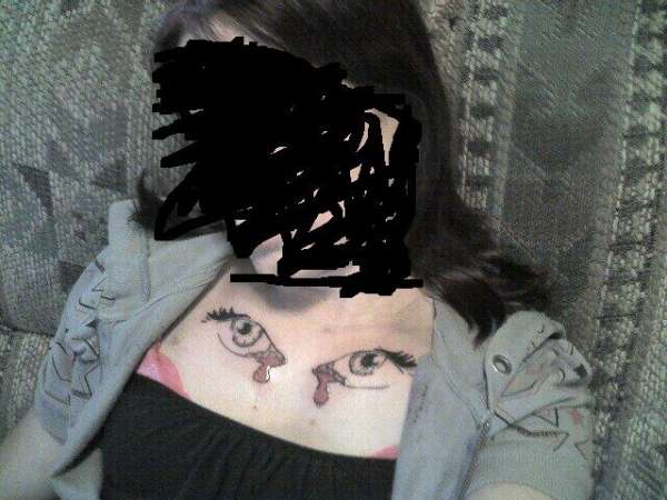 crying blood tattoo
