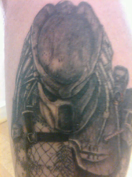 Classic Predator close up tattoo
