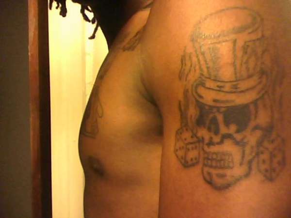 skull n dice tattoo