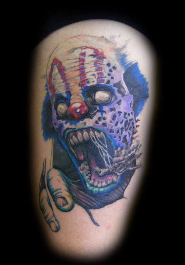 zombie clown tattoo