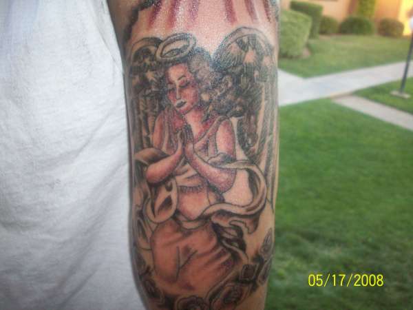 A SWEET PRAYING ANGEL!!! tattoo