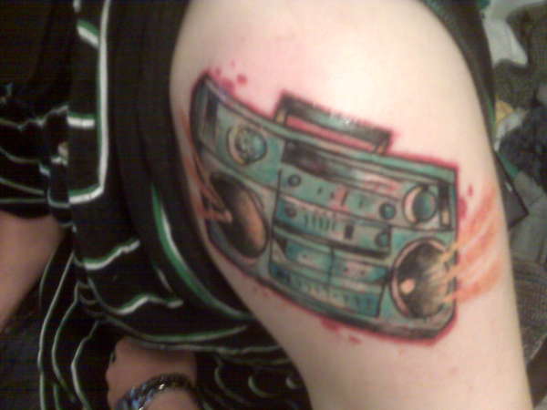 Boombox tattoo