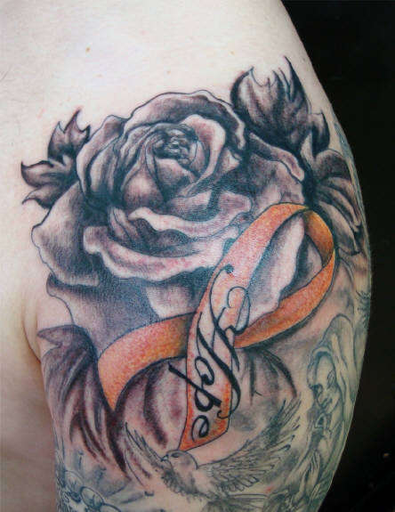 Cancer Ribbon tattoo