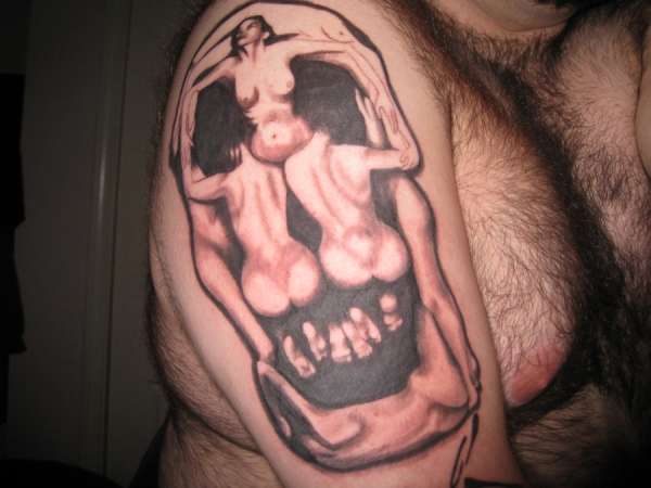 Dali Skull (not finished yet) tattoo