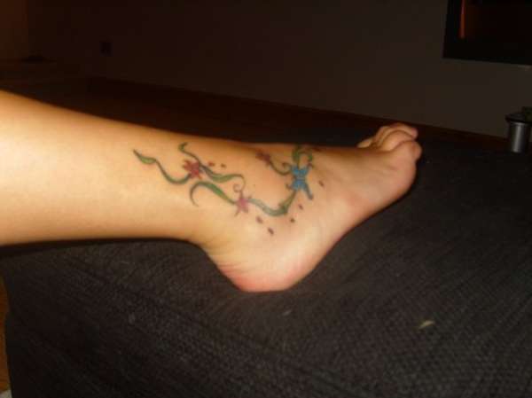 Flowers & Butterfly tattoo