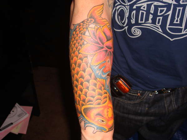 KOI W/ LOTUS tattoo