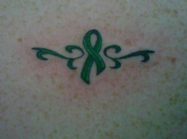 Kidney Cancer Ribbon tattoo