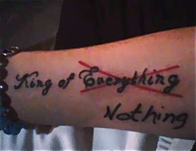 King of nothing tattoo
