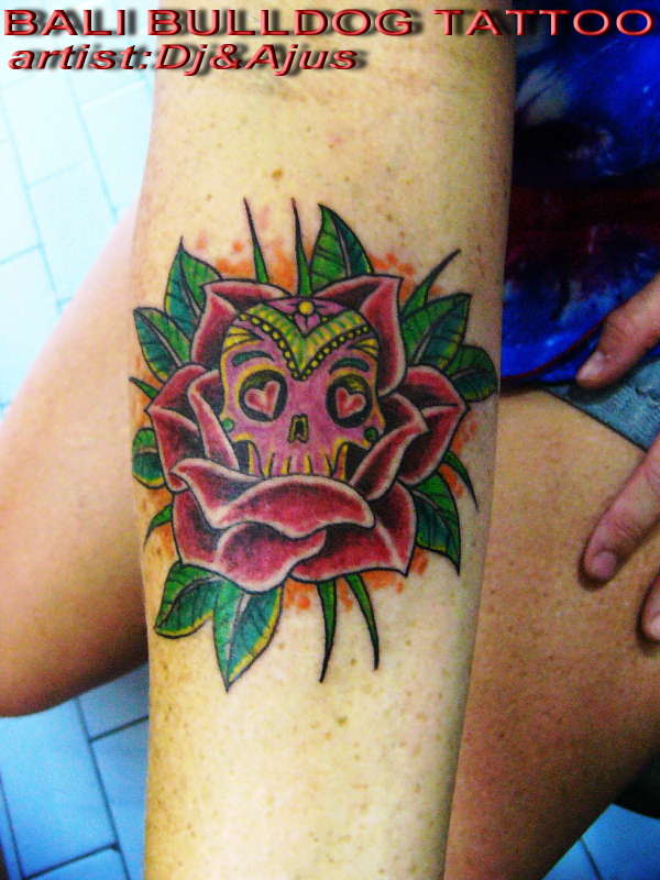 Skull n rose tattoo