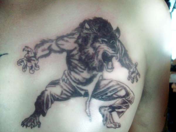 Werewolf tattoo