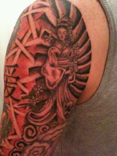 back of arm tattoo