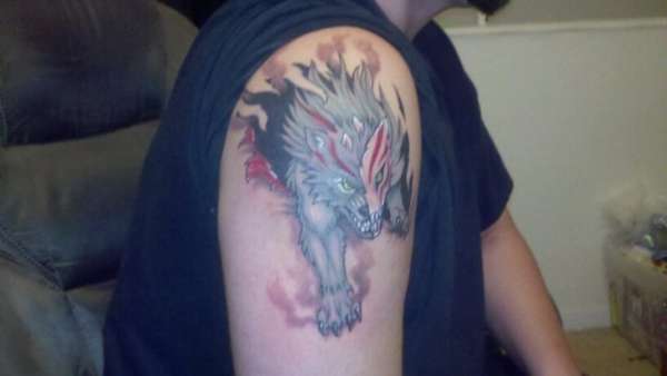 deamon wolf tattoo